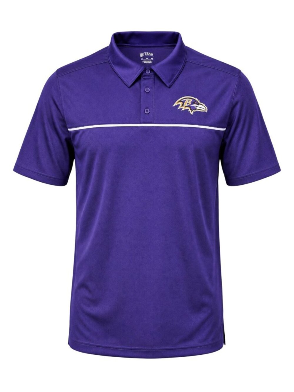Baltimore Ravens NFL Team Apparel Mens Purple Polo Shirt Short Sleeve XL
